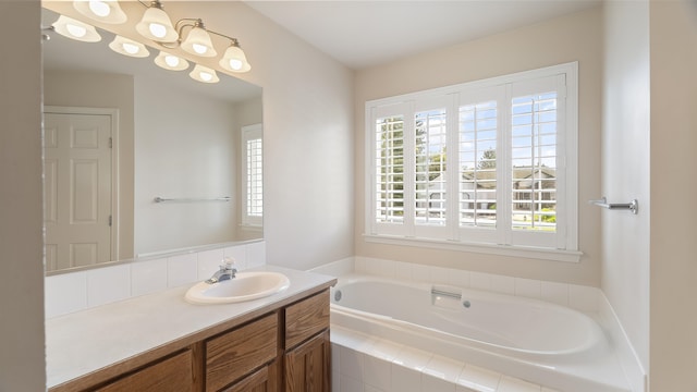 3404 W Excell Ave, Spokane, WA 99208 - bathroom with vanity and a garden tub
