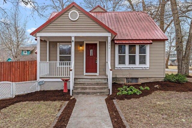 202 S Victoria St, Chewelah, WA 99109 - view of front of property with metal roof and covered porch