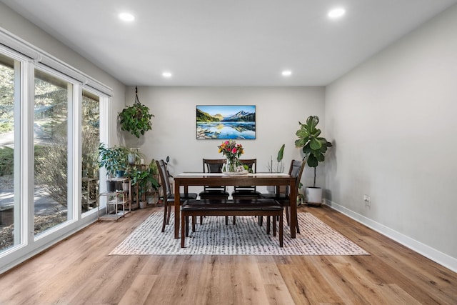 12327 E Sioux Cir, Spokane Valley, WA 99206 - dining area with recessed lighting, light wood-style flooring, and baseboards