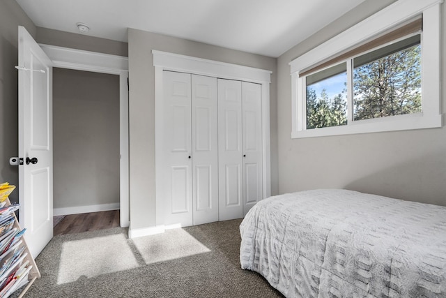 12327 E Sioux Cir, Spokane Valley, WA 99206 - bedroom with carpet floors, a closet, and baseboards