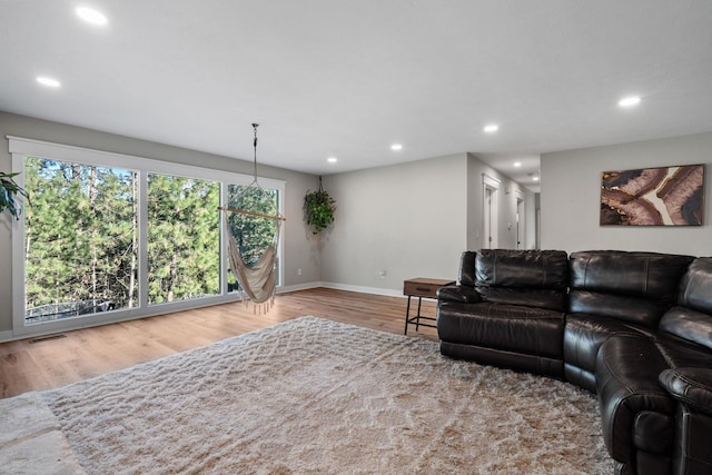 12327 E Sioux Cir, Spokane Valley, WA 99206 - living area with recessed lighting, baseboards, and wood finished floors