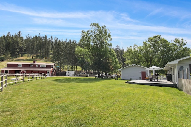 20201 E Lincoln Rd, Otis Orchards, WA 99027 - view of yard with a wooden deck