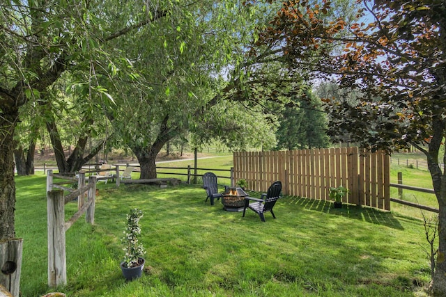 20201 E Lincoln Rd, Otis Orchards, WA 99027 - view of yard with an outdoor fire pit