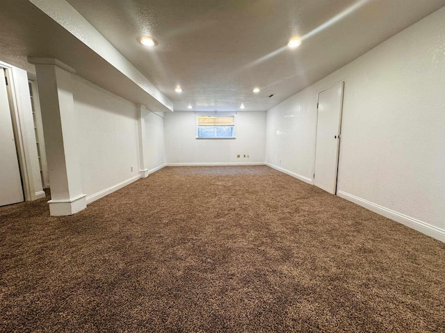 4015 N Ash St, Spokane, WA 99205 - basement featuring recessed lighting, carpet floors, and baseboards