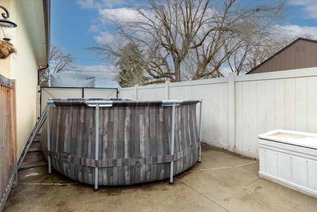10503 E Valleyway Ave, Spokane Valley, WA 99206 - fenced backyard with a swimming pool and a patio