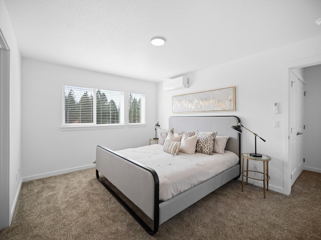 805 E F St, Deer Park, WA 99006 - bedroom featuring a wall mounted air conditioner, carpet, and baseboards