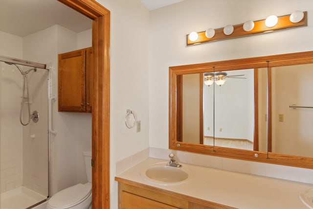 11103 E Main Ave, Spokane Valley, WA 99206 - bathroom featuring toilet, vanity, and a shower stall