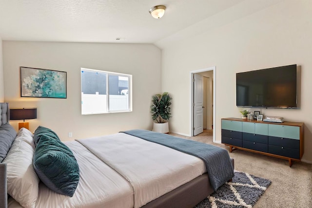 822 S Oswald St, Spokane, WA 99224 - bedroom featuring vaulted ceiling, light colored carpet, and baseboards