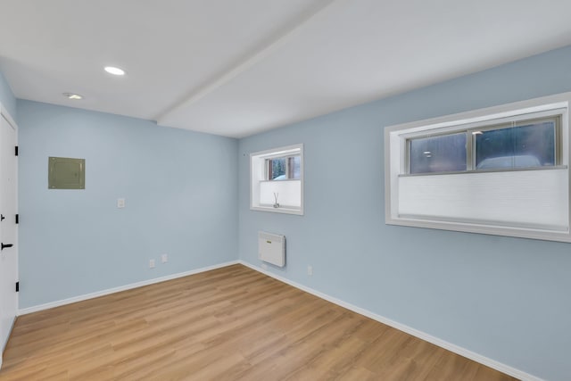 28600 N Mt Spokane Park Dr Unit 603, Mead, WA 99021 - unfurnished room featuring wood finished floors, baseboards, recessed lighting, and electric panel