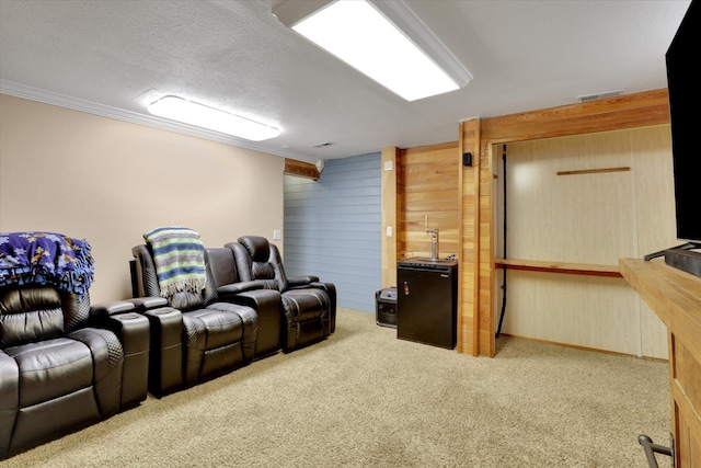 7312 E Euclid Ave, Spokane Valley, WA 99212 - carpeted home theater room with wood walls and crown molding