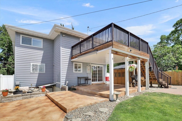 7312 E Euclid Ave, Spokane Valley, WA 99212 - back of house with a patio and stairway