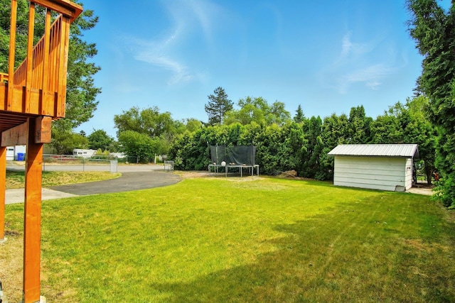 14018 E Valleyway Ave, Spokane, WA 99216 - view of green lawn featuring a trampoline