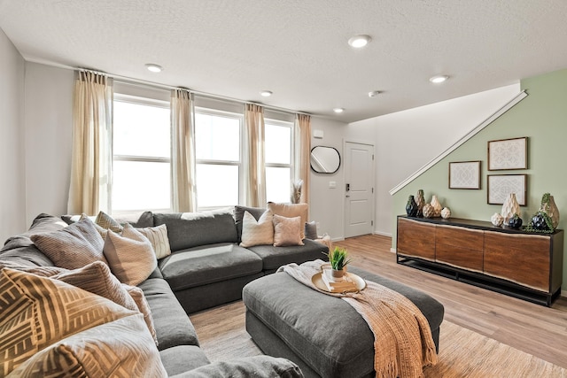 5111 E Frederick Ave, Spokane, WA 99217 - living area with light wood-style flooring and a textured ceiling