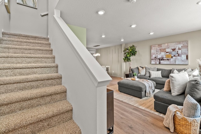 5111 E Frederick Ave, Spokane, WA 99217 - stairway featuring wood finished floors and recessed lighting