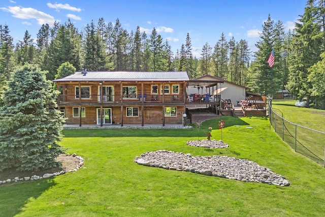 312 Pickett Rd, Ione, WA 99139 - rear view of property with a deck