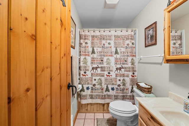 312 Pickett Rd, Ione, WA 99139 - full bath with tile patterned flooring, toilet, and vanity