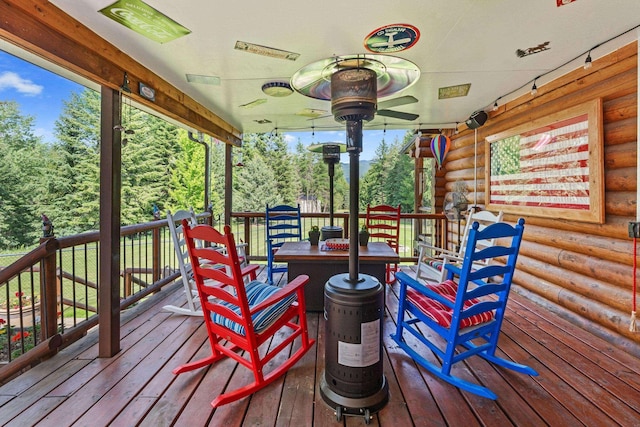 312 Pickett Rd, Ione, WA 99139 - deck with ceiling fan