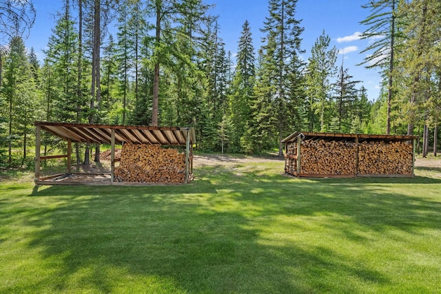 312 Pickett Rd, Ione, WA 99139 - view of grassy yard featuring a forest view