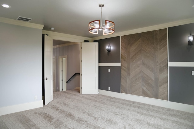 20168 E 11th Ln, Greenacres, WA 99016 - carpeted empty room with ornamental molding and a chandelier