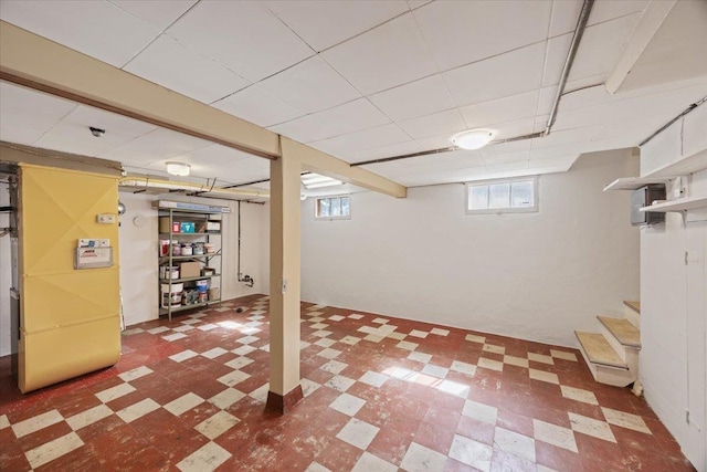 904 E 40th Ave, Spokane, WA 99203 - below grade area with tile patterned floors and stairway