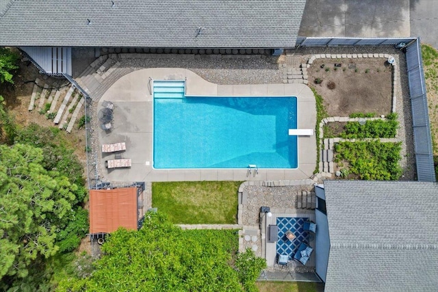 6913 S Ben Burr Rd, Spokane, WA 99223 - aerial view of a pool