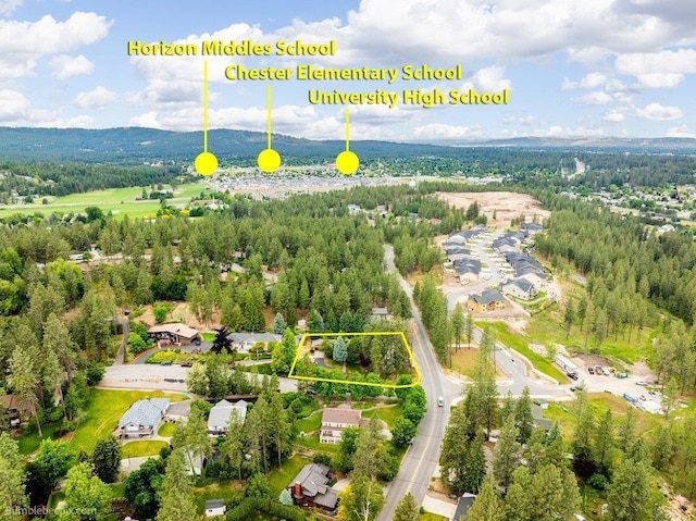 4012 S Terra Verde Dr, Veradale, WA 99037 - aerial view of residential area with property boundaries highlighted