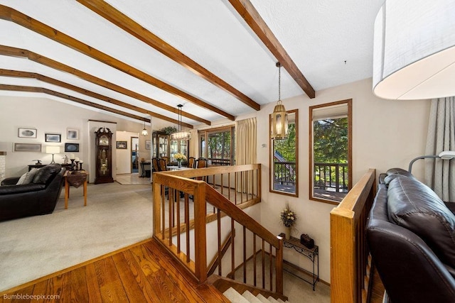 4012 S Terra Verde Dr, Veradale, WA 99037 - staircase with wood finished floors, baseboards, and carpet flooring