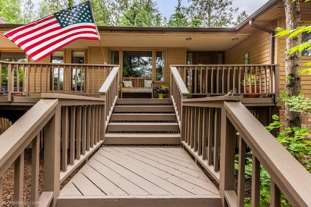 4012 S Terra Verde Dr, Veradale, WA 99037 - wooden terrace featuring stairway