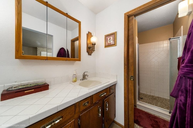 4012 S Terra Verde Dr, Veradale, WA 99037 - full bathroom with vanity and a shower stall