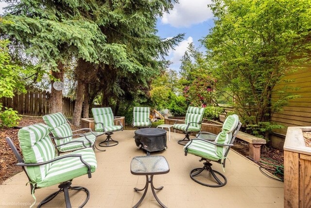 4012 S Terra Verde Dr, Veradale, WA 99037 - view of patio featuring an outdoor fire pit