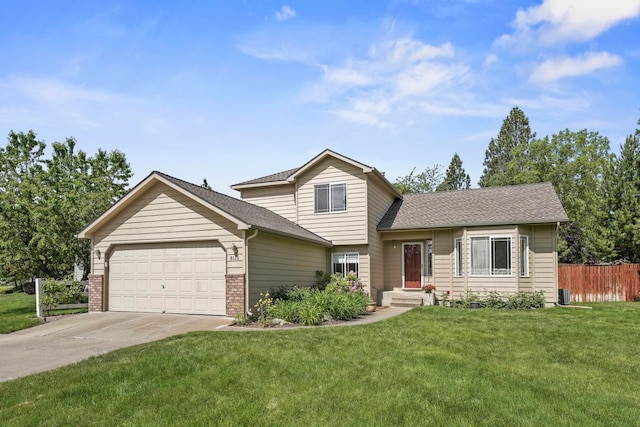 8115 E Sommerset Dr, Spokane, WA 99212 - view of front of property with an attached garage, concrete driveway, a shingled roof, and brick siding