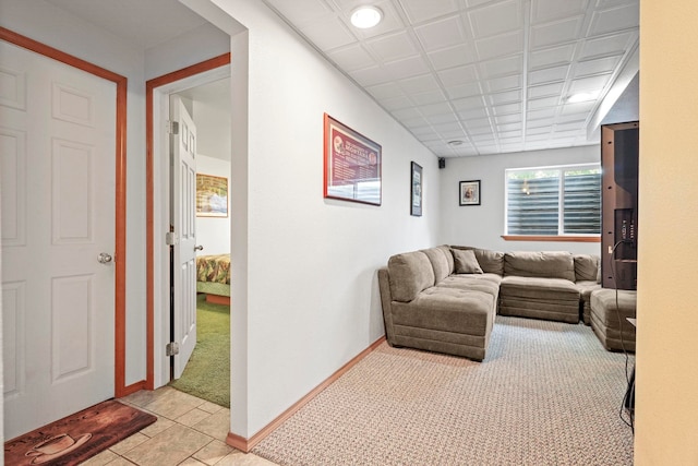 8115 E Sommerset Dr, Spokane, WA 99212 - living area featuring light carpet and light tile patterned floors
