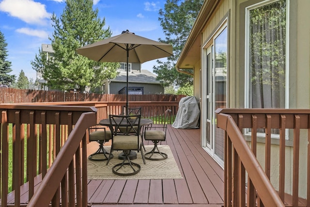 8115 E Sommerset Dr, Spokane, WA 99212 - wooden deck with outdoor dining area