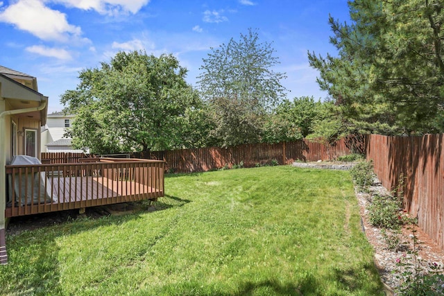 8115 E Sommerset Dr, Spokane, WA 99212 - view of yard with a wooden deck