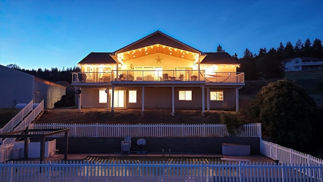6930 N N Lynden Ln, Otis Orchards, WA 99027 - rear view of property featuring a balcony