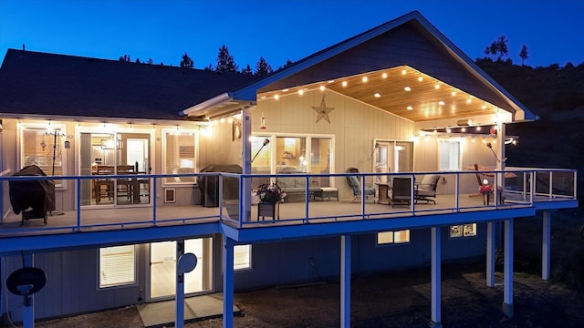 6930 N N Lynden Ln, Otis Orchards, WA 99027 - view of back of house at twilight