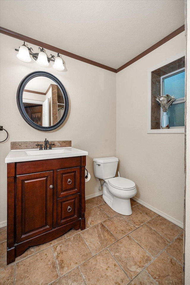 1411 W Spring Ln, Spokane, WA 99218 - half bathroom with vanity and crown molding