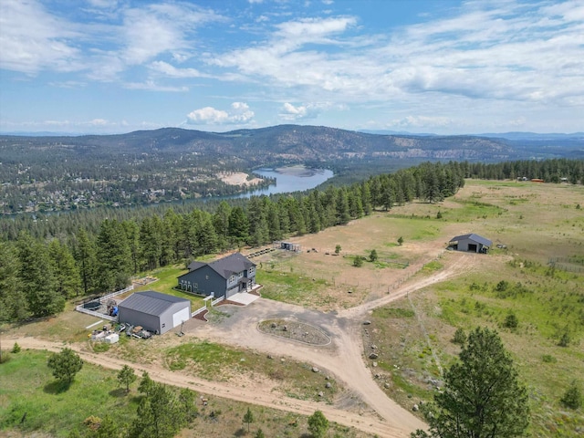 13616 W Pine Bluff Rd, Nine Mile Falls, WA 99026 - view of subject property featuring a heavily wooded area and mountains