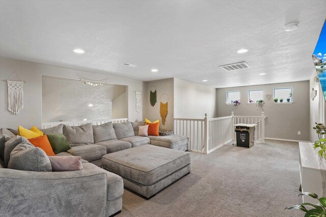 13616 W Pine Bluff Rd, Nine Mile Falls, WA 99026 - carpeted living room featuring recessed lighting and baseboards