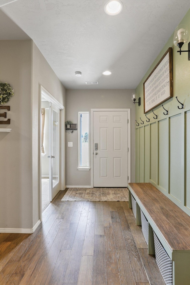 13616 W Pine Bluff Rd, Nine Mile Falls, WA 99026 - mudroom with hardwood / wood-style flooring and baseboards