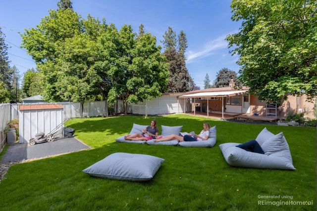 6721 N Howard St, Spokane, WA 99208 - fenced backyard featuring a patio