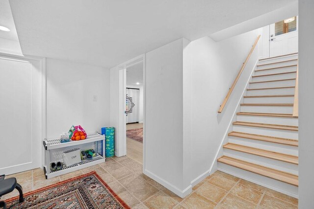 4318 S Magnolia St, Spokane, WA 99203 - below grade area with stairs and baseboards