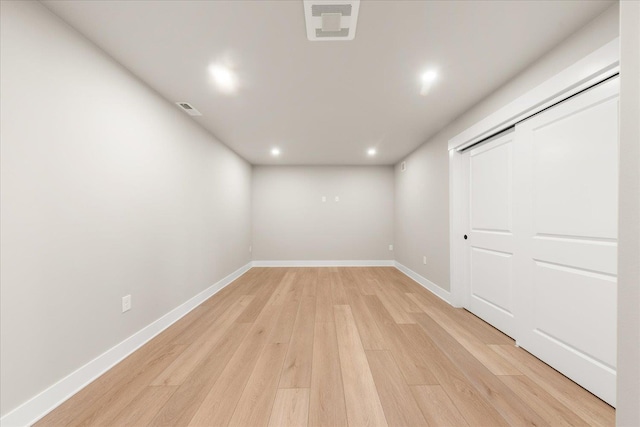 1616 S Morningside Heights Dr, Greenacres, WA 99016 - unfurnished bedroom with light wood finished floors, recessed lighting, and baseboards