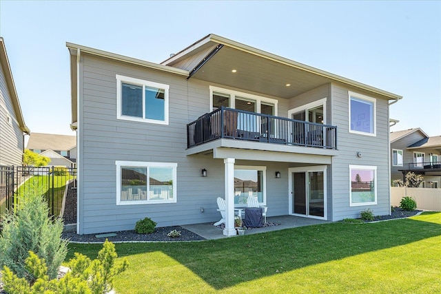 1616 S Morningside Heights Dr, Greenacres, WA 99016 - rear view of property featuring a balcony and a patio