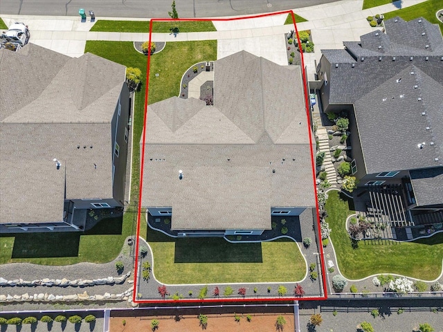1616 S Morningside Heights Dr, Greenacres, WA 99016 - aerial view of property and surrounding area with property boundaries highlighted