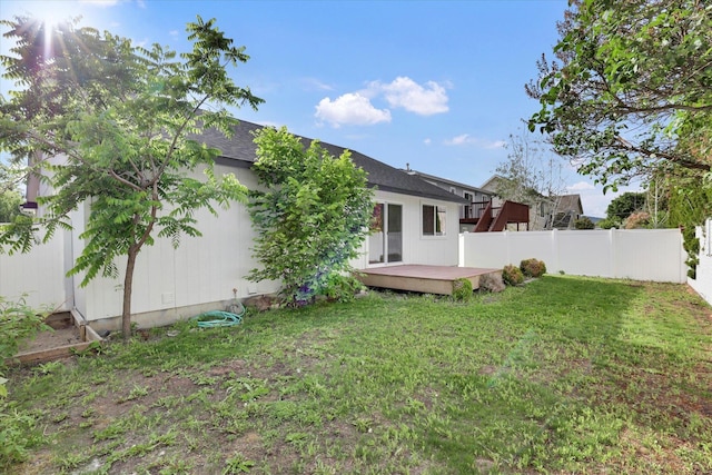 415 S Mckee St, Spokane Valley, WA 99016 - view of yard featuring a wooden deck