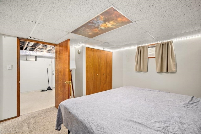 3225 E 16th Ave, Spokane, WA 99223 - carpeted bedroom with a drop ceiling