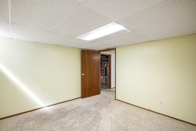 3225 E 16th Ave, Spokane, WA 99223 - finished below grade area featuring carpet flooring, a drop ceiling, and baseboards