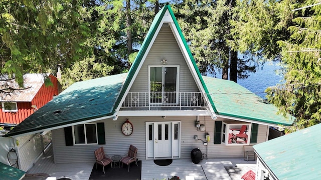 491 Eastshore Rd, Newport, WA 99156 - rear view of property featuring a deck with water view
