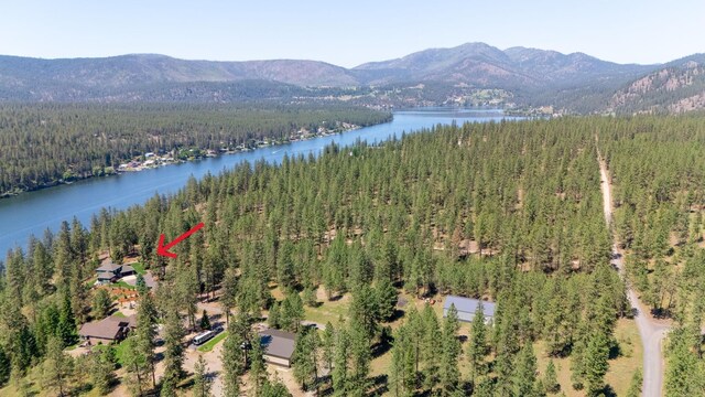 6533 D Lois Way, Nine Mile Falls, WA 99026 - view of property location featuring a forest and a water and mountain view
